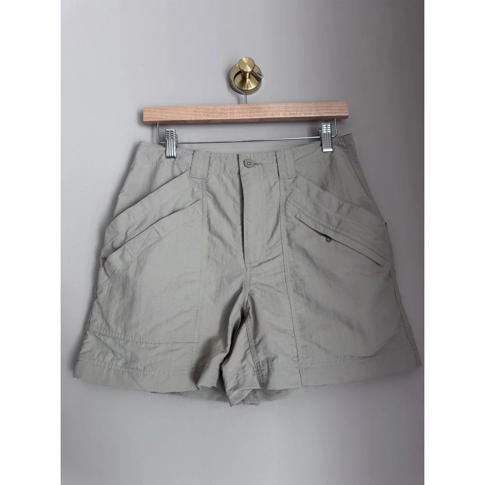NWT Royal Robbins Womens Supplex Nylon Hiking Shorts Khaki Tan Safari Gorpcore